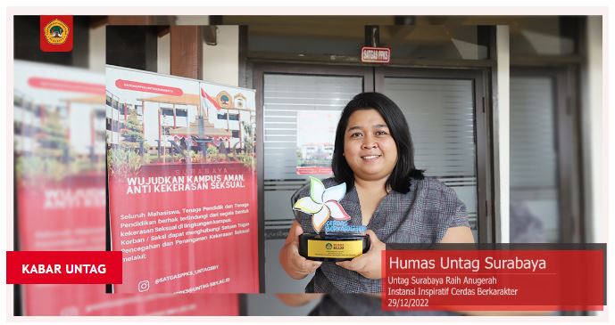 Untag Surabaya Raih Anugerah Instansi Inspiratif Cerdas Berkarakter