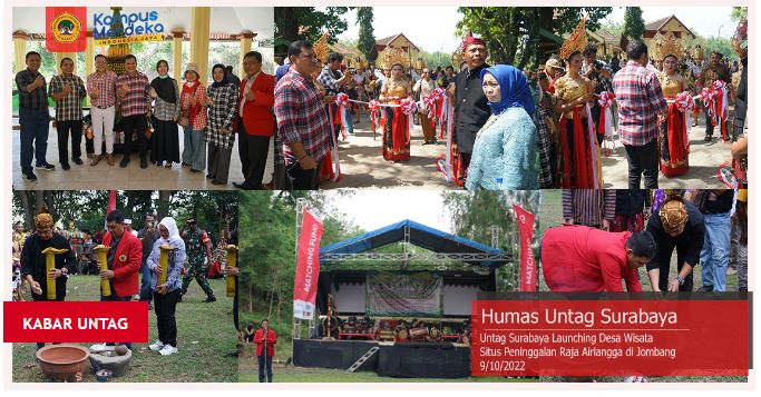 Untag Surabaya Launching Desa Wisata Situs Peninggalan Raja Airlangga di Jombang