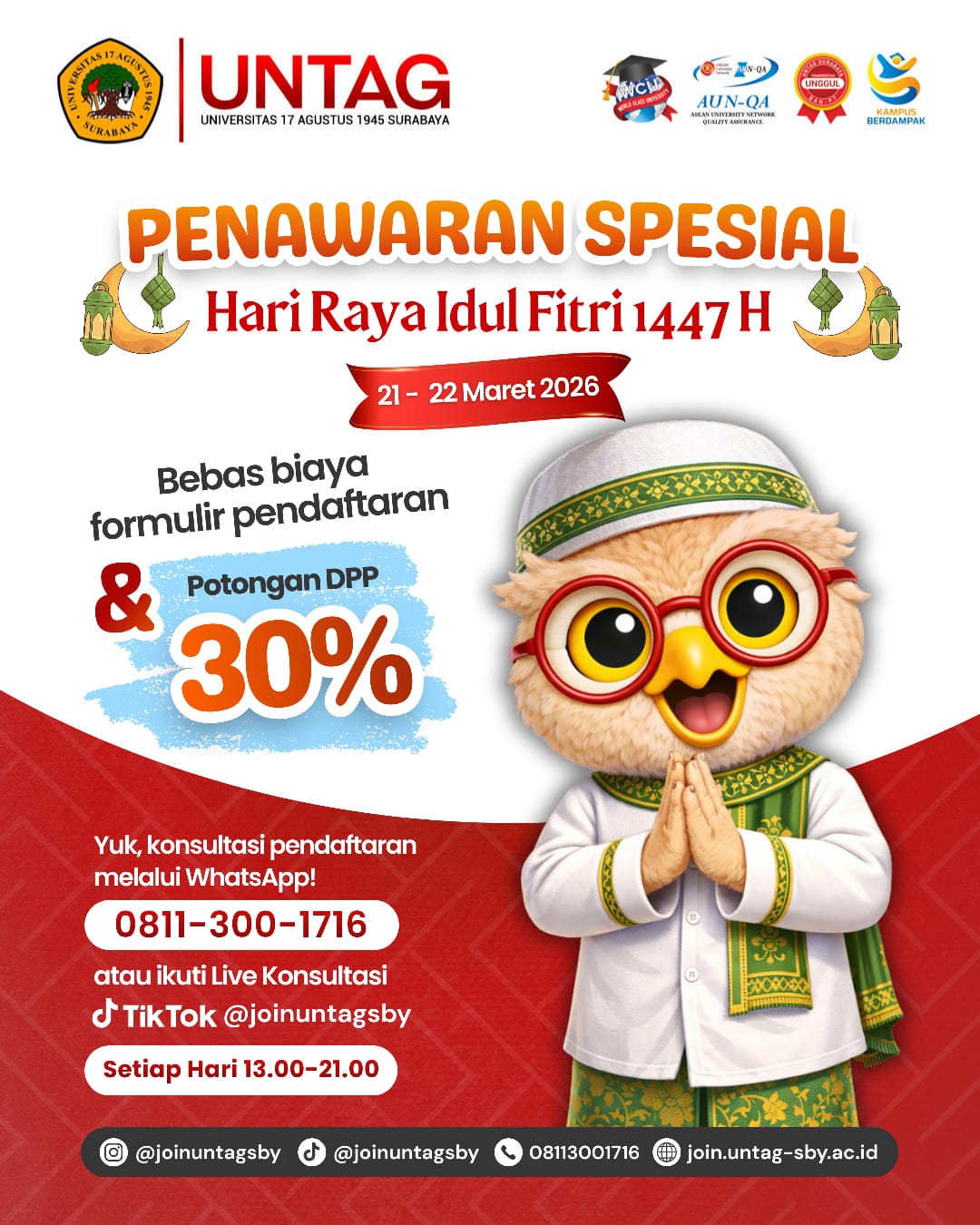 Penawaran Spesial PMB Untag Surabaya