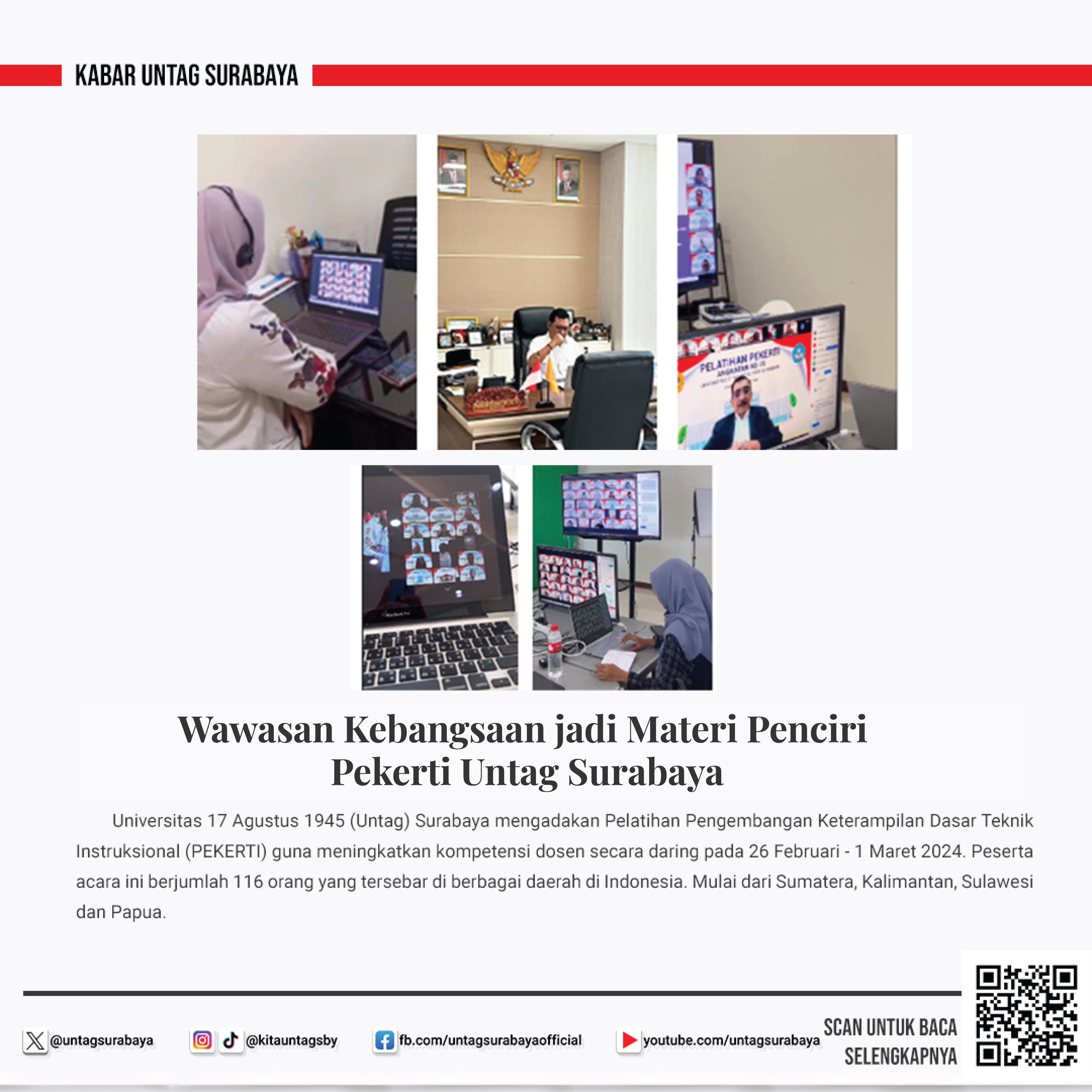 Wawasan Kebangsaan Jadi Materi Penciri Pekerti Untag Surabaya