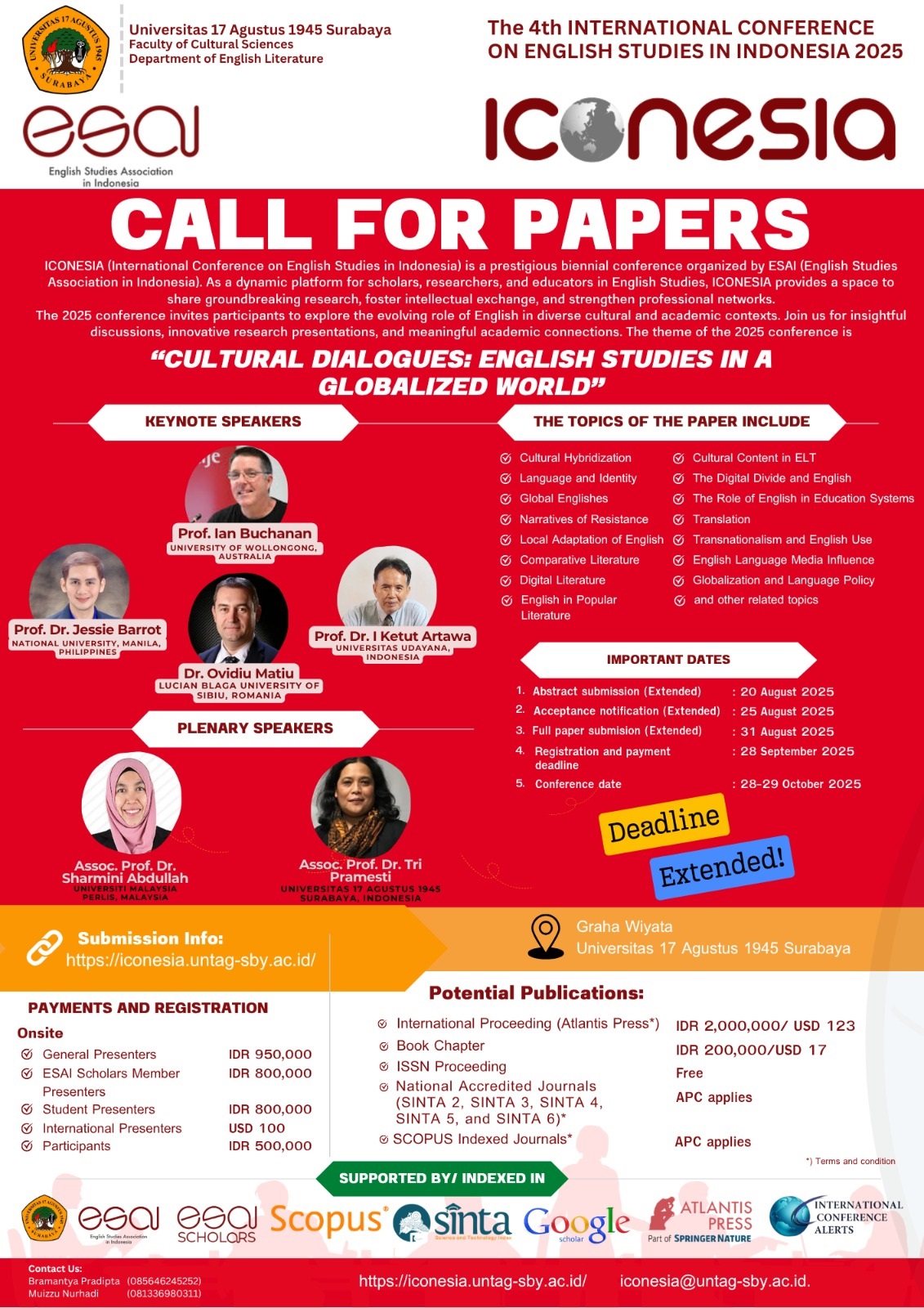CALL FOR PAPERS � DEADLINE EXTENDED