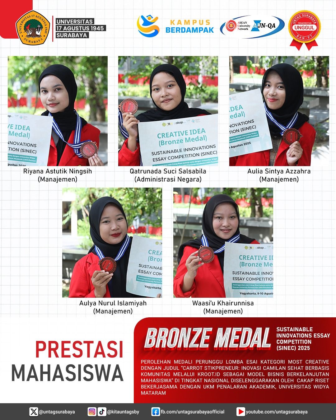 Prestasi Mahasiswa - Bronze Medal
