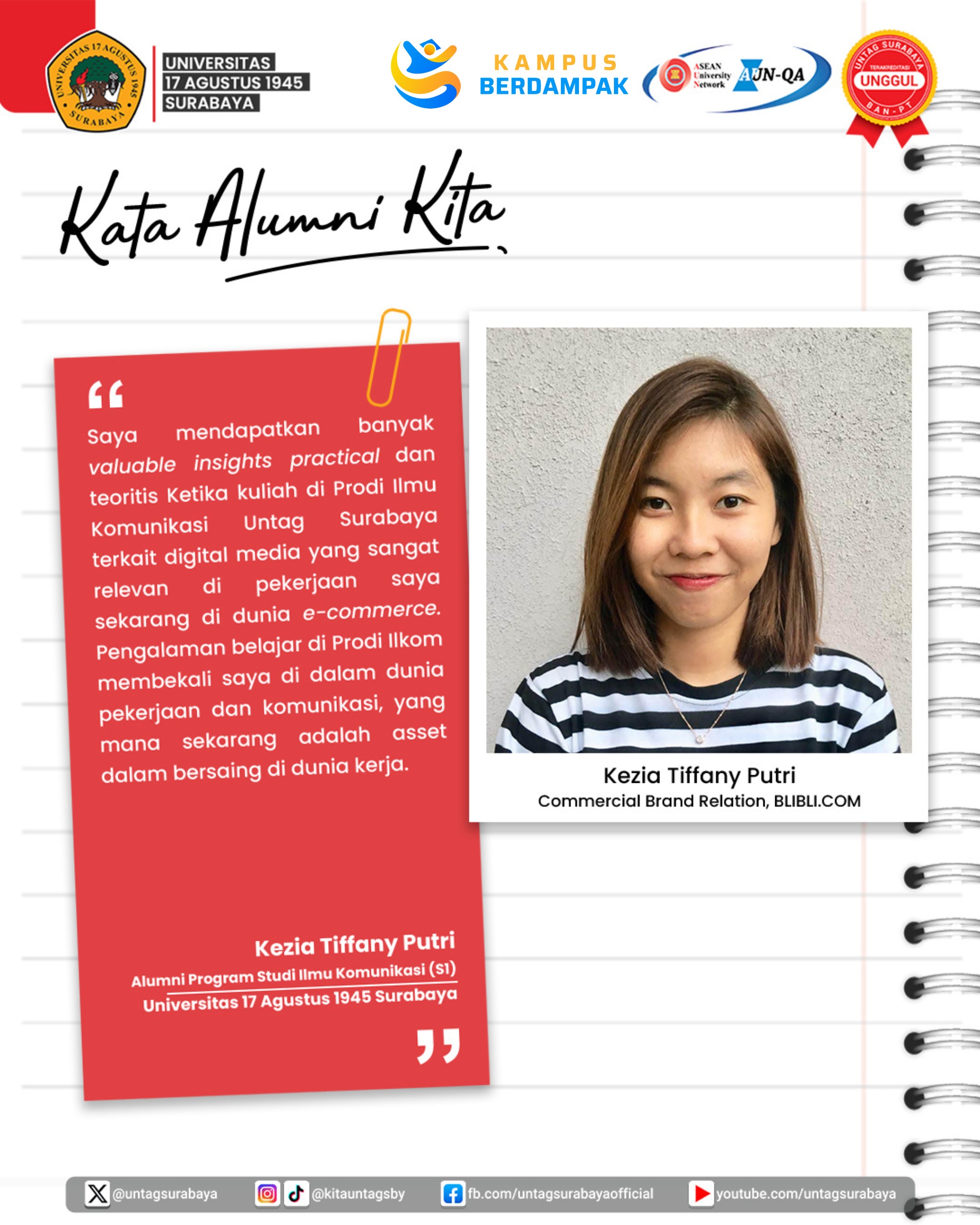 Kata Alumni Kita - Untag Surabaya