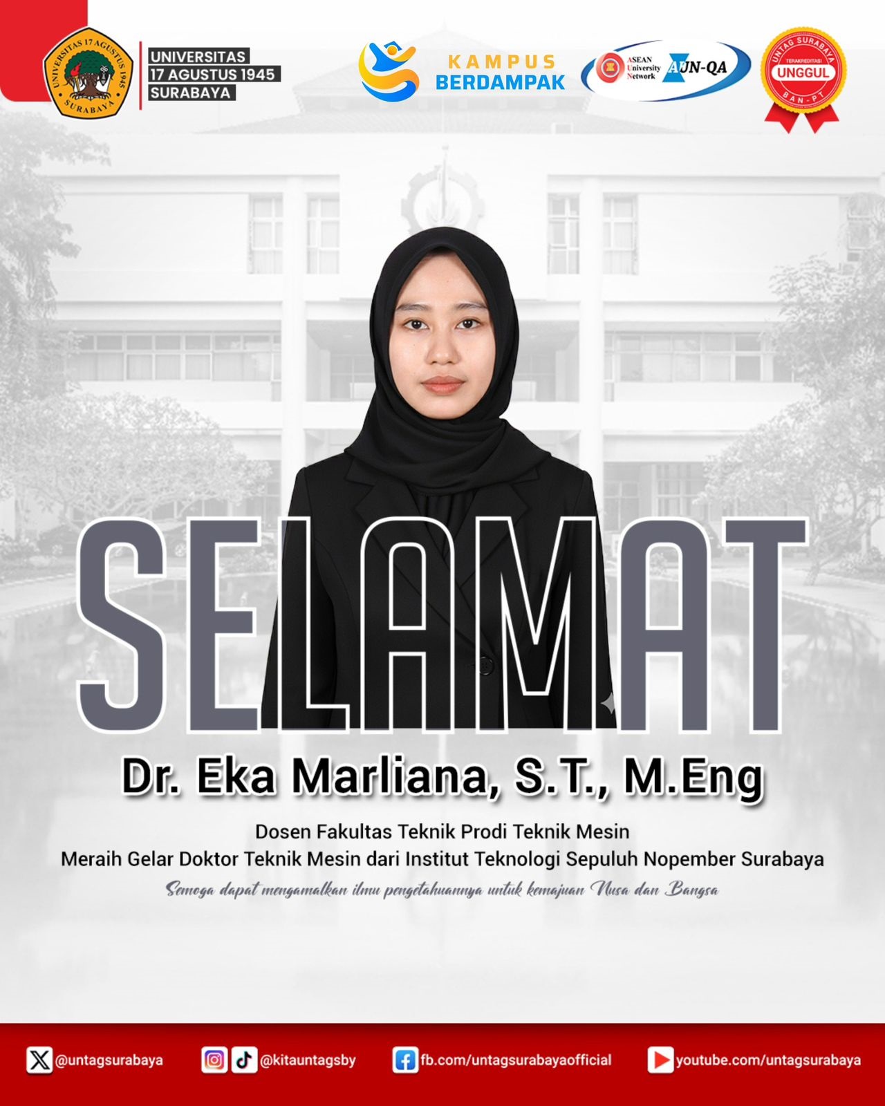 Selamat Dr. Eka Marliana, S.T., M.Eng