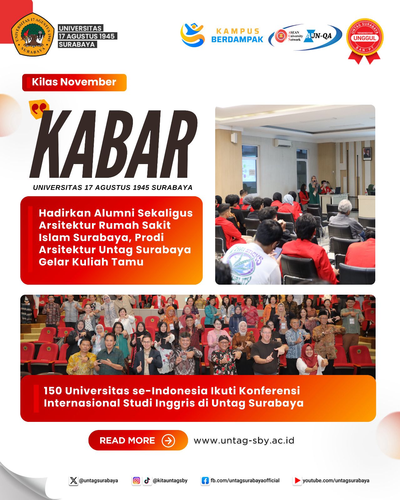 Kabar Untag Surabaya - Kilas November