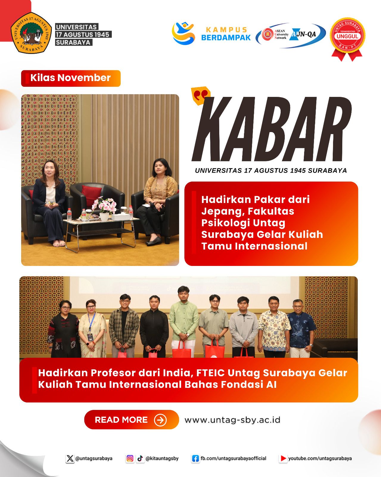 Kabar Untag Surabaya - Kilas November