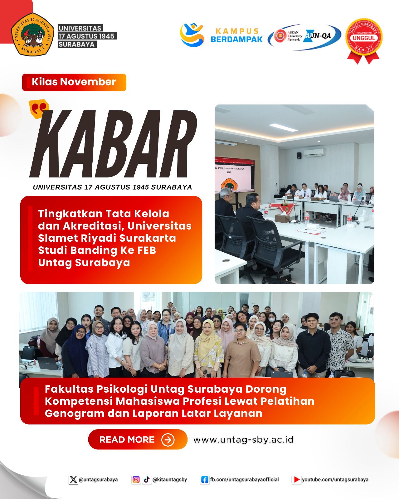 Kabar Untag Surabaya - Kilas November