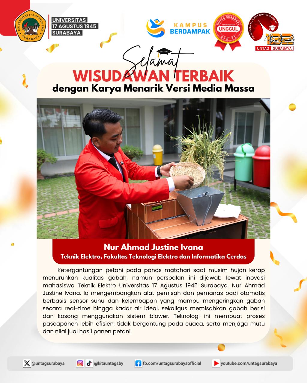 Selamat Wisudawan Terbaik - Karya Menarik Versi Media Massa (FTEIC )