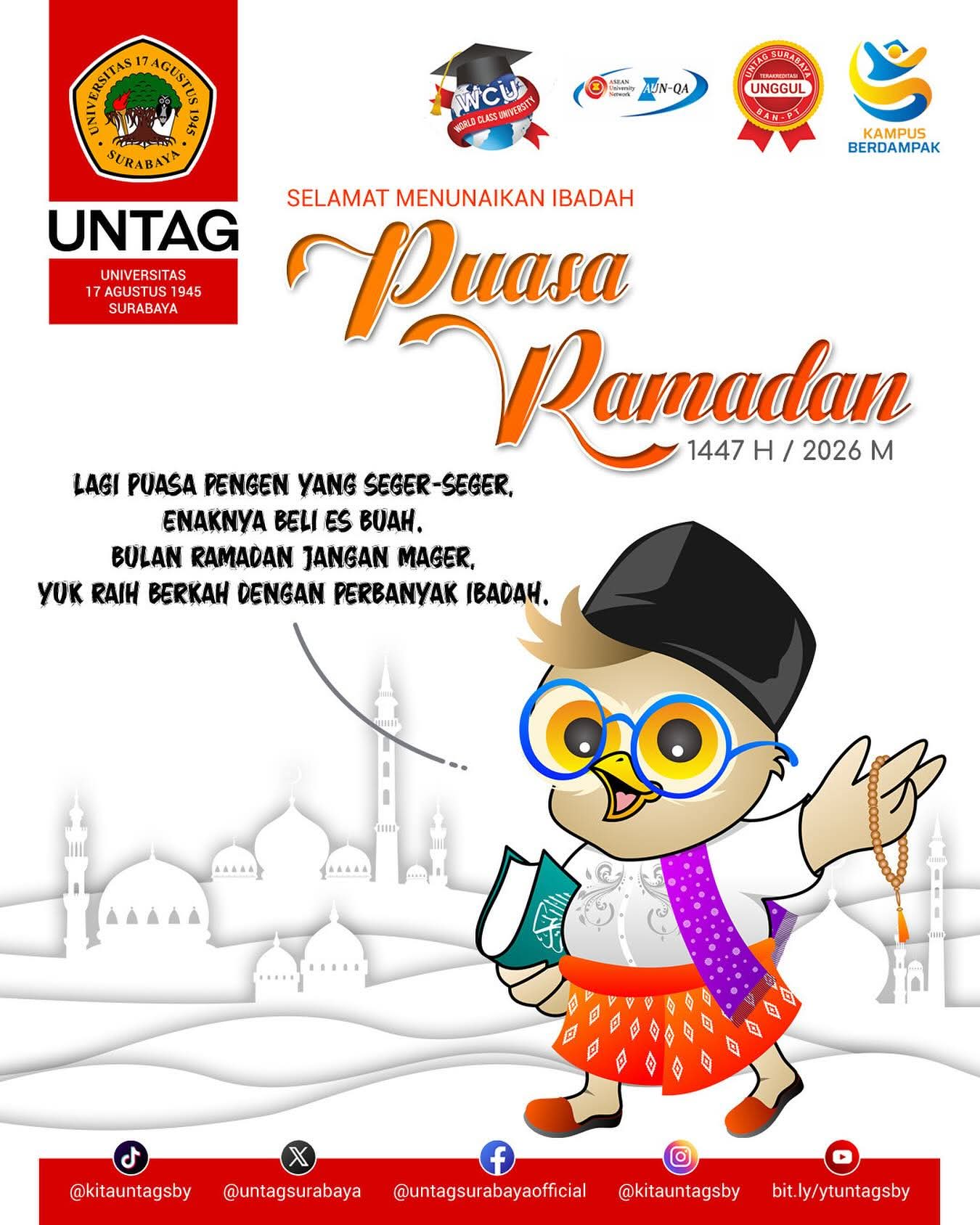 Selamat Menunaikan Ibadah Puasa Ramadhan 1447 H / 2026 M