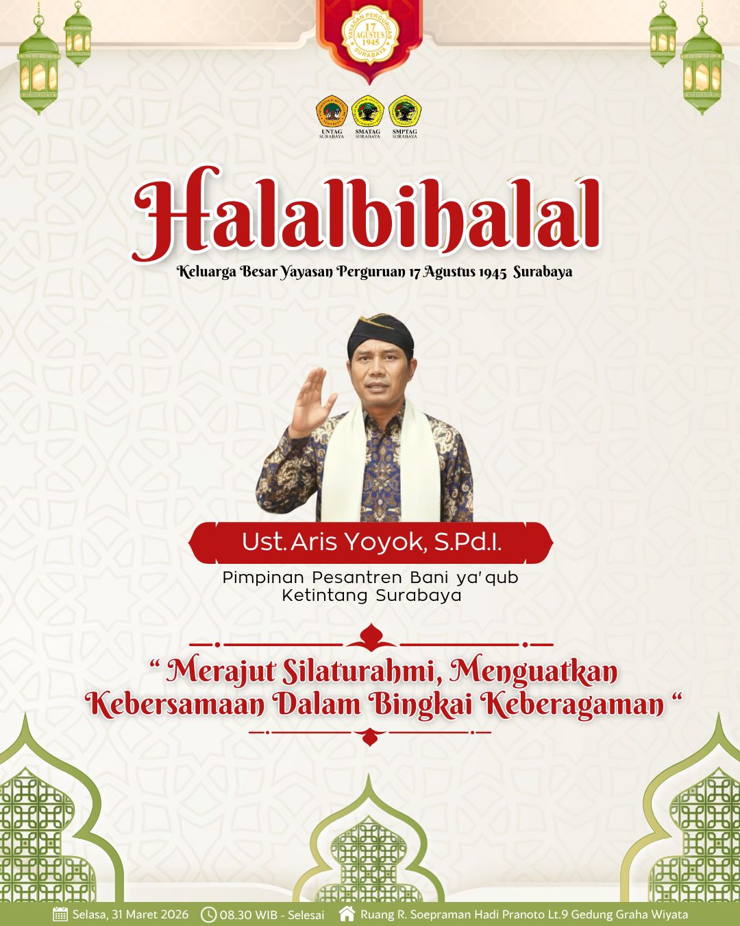 Halalbihalal Keluarga Besar Yayasan Perguruan 17 Agustus 1945 Surabaya
